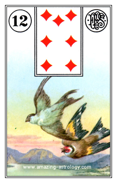 Lenormand Card Meaning - 12 Birds Card