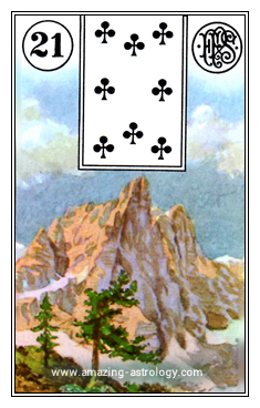Lenormand Card Meaning - 21 Mountain Card