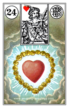Lenormand Card Meaning - 24 Heart Card