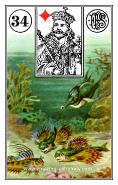 Lenormand Card Meaning - 34 Fish Card